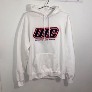 🔴SOLD🔴 UIC university of illinois white Hoodie